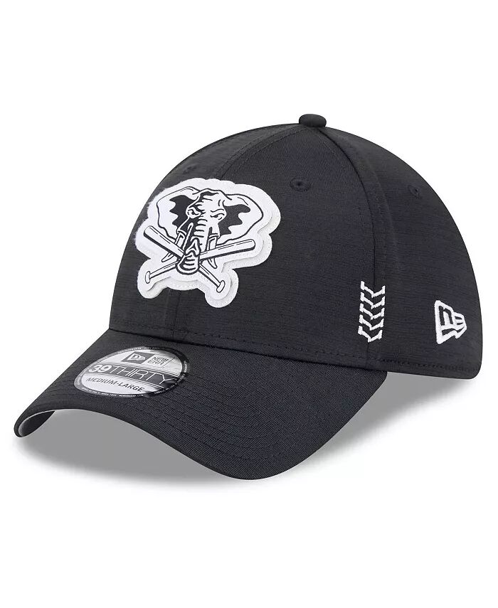 

Мужская черная кепка Oakland Athletics 2024 Clubhouse 39THIRTY Flex Fit New Era