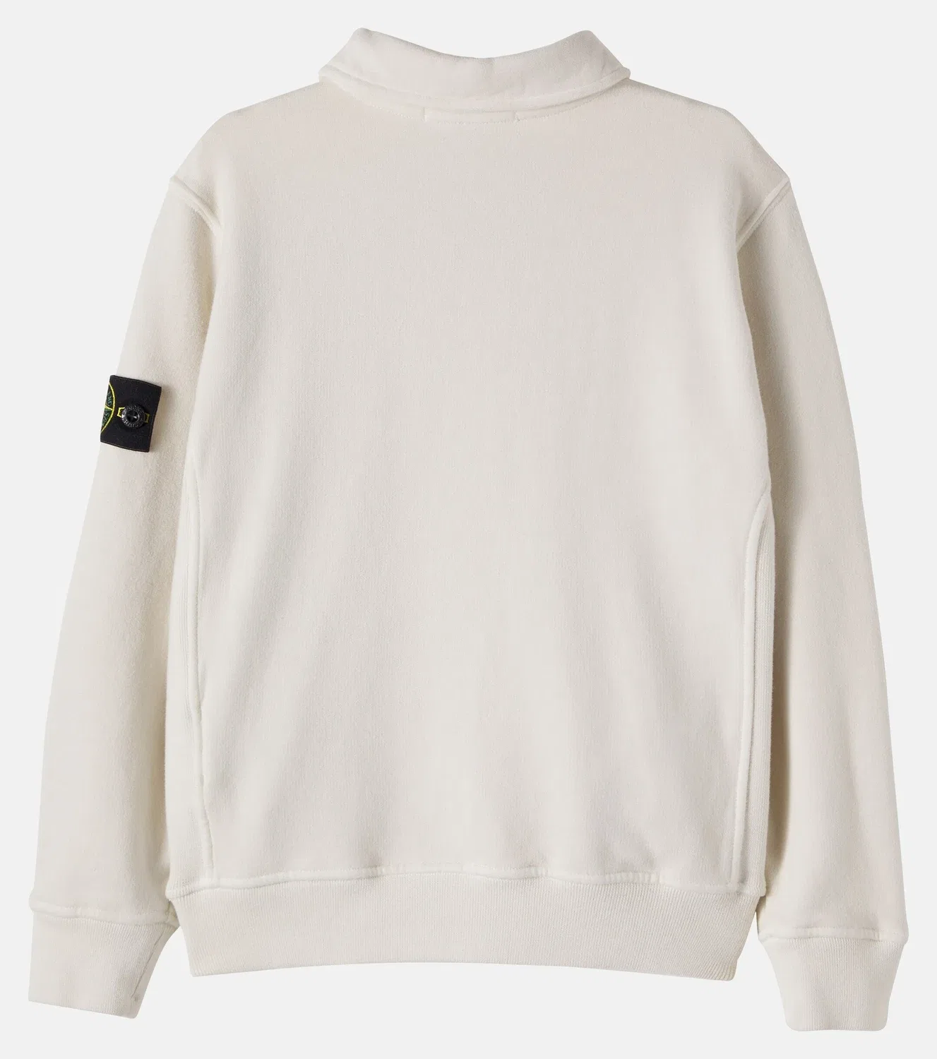 Поло из хлопкового джерси с воротником-поло Stone Island Junior, белый — фото 3