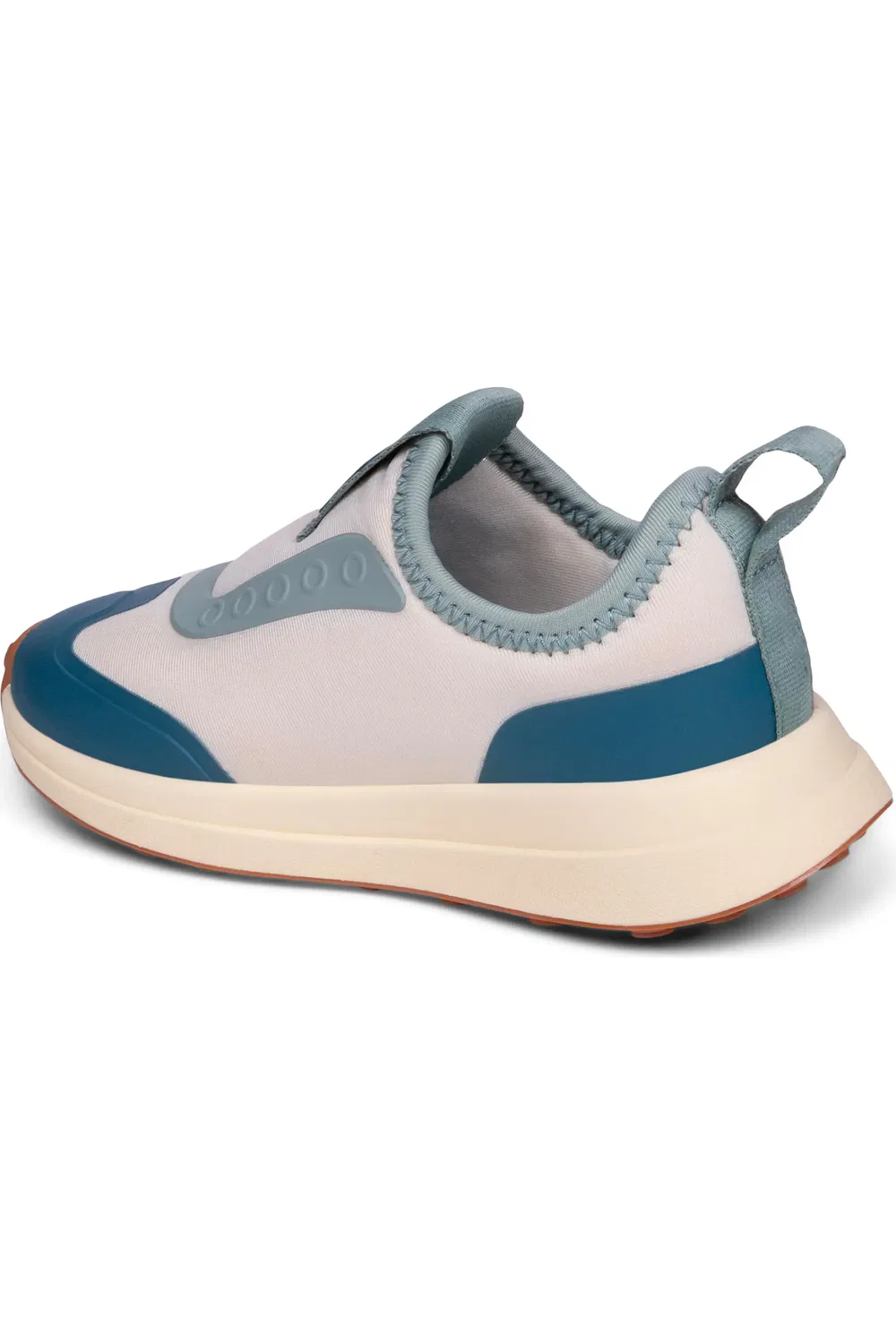 Детские кроссовки slip-on с задним язычком Robbie Dash Native Shoes, бежевый/синий — фото 2
