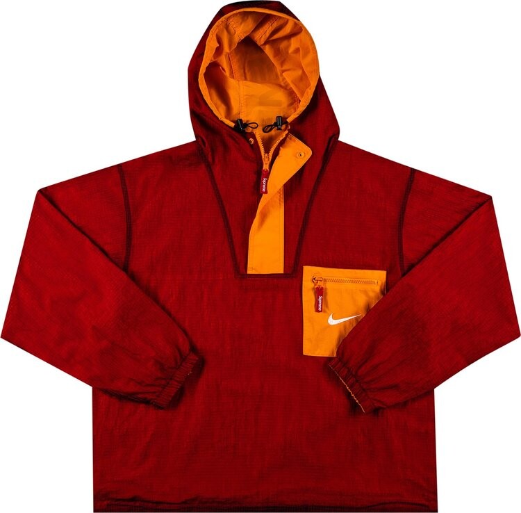 Анорак Supreme x Nike Jewel Reversible Ripstop Anorak 'Orange', красный — фото 2