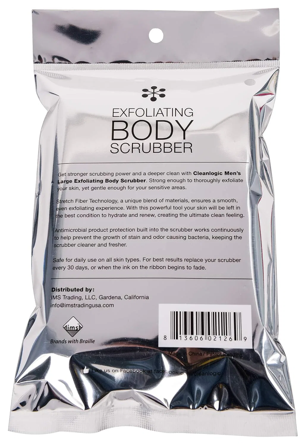 Скраб для тела Cleanlogic Men's Exfoliating Body Scrubber, 1 шт — фото 4