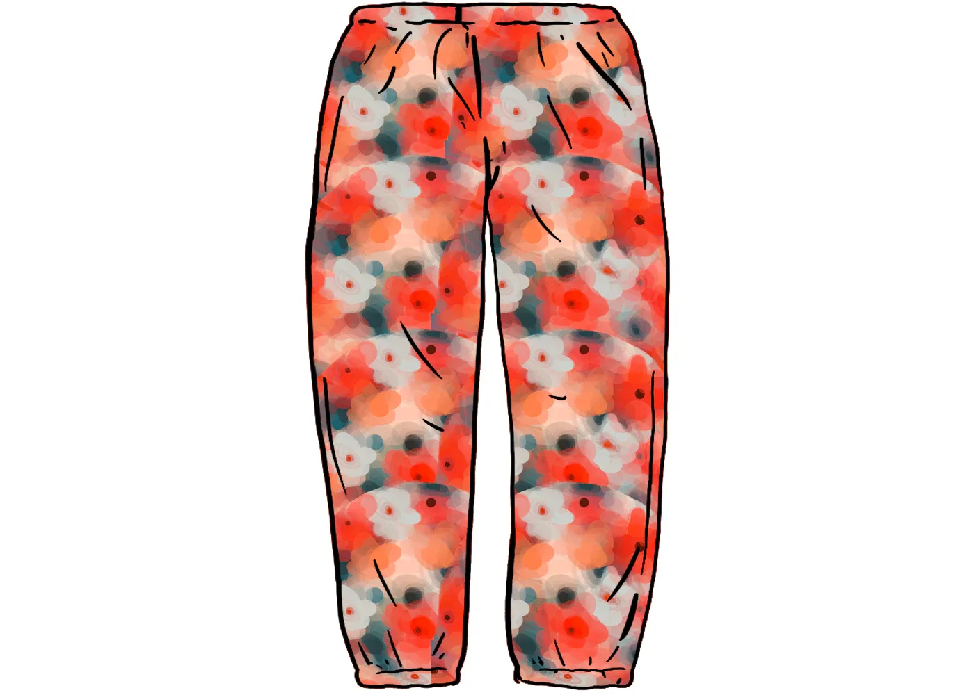 Мужские брюки с принтом Belted Pant Supreme, Red