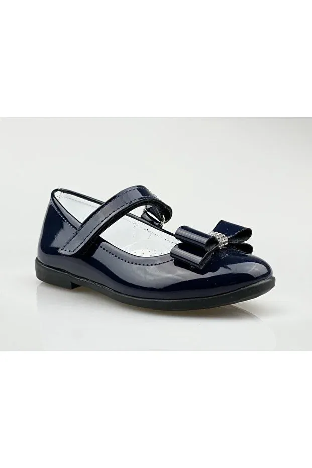 Детские балетки для девочек ортопедические Jojo Kids, Navy Blue — фото 2