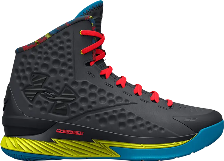 

Кроссовки Under Armour Sour Patch Kids x Curry 1 Retro GS Pitch Grey, серый