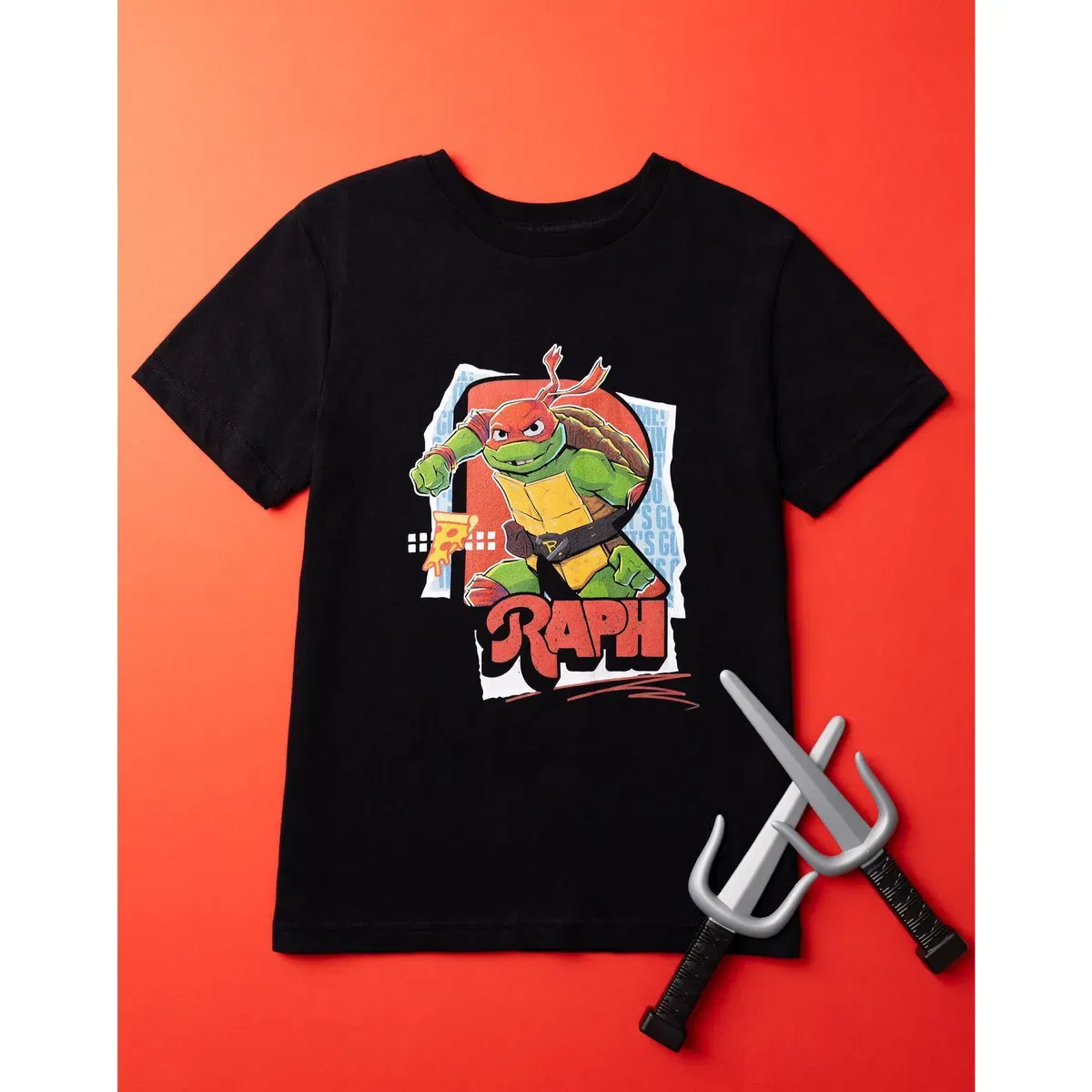 Детская футболка с коротким рукавом Raph Teenage Mutant Ninja Turtles, Black — фото 2