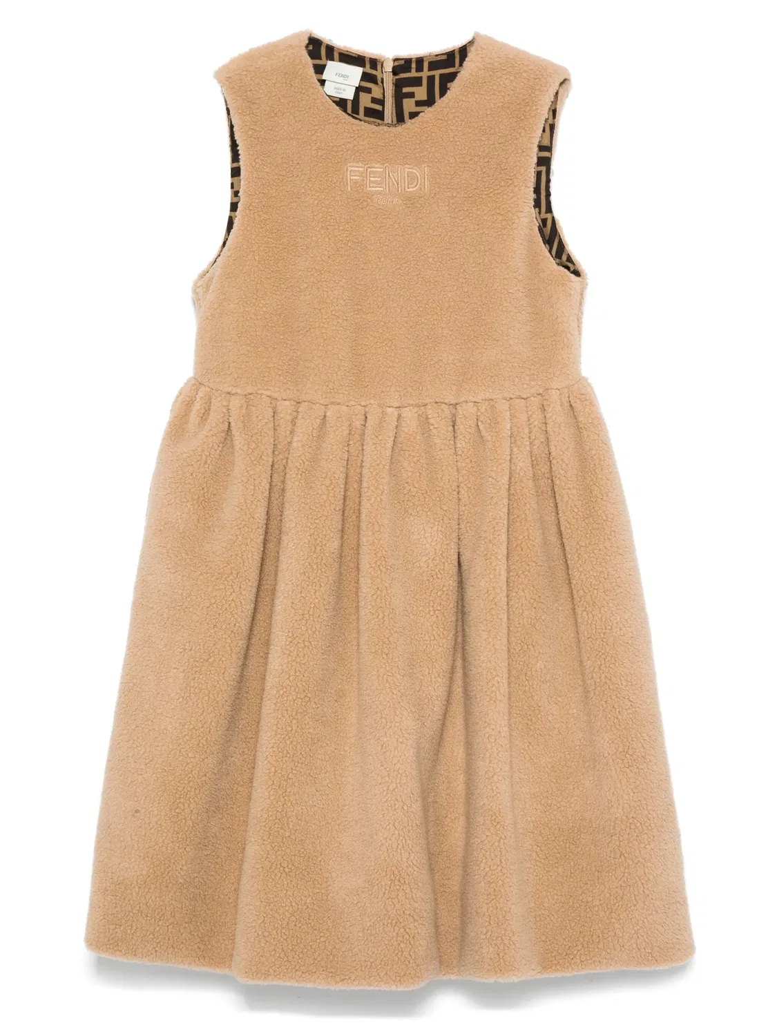 Платье из флиса FENDI, коричневый