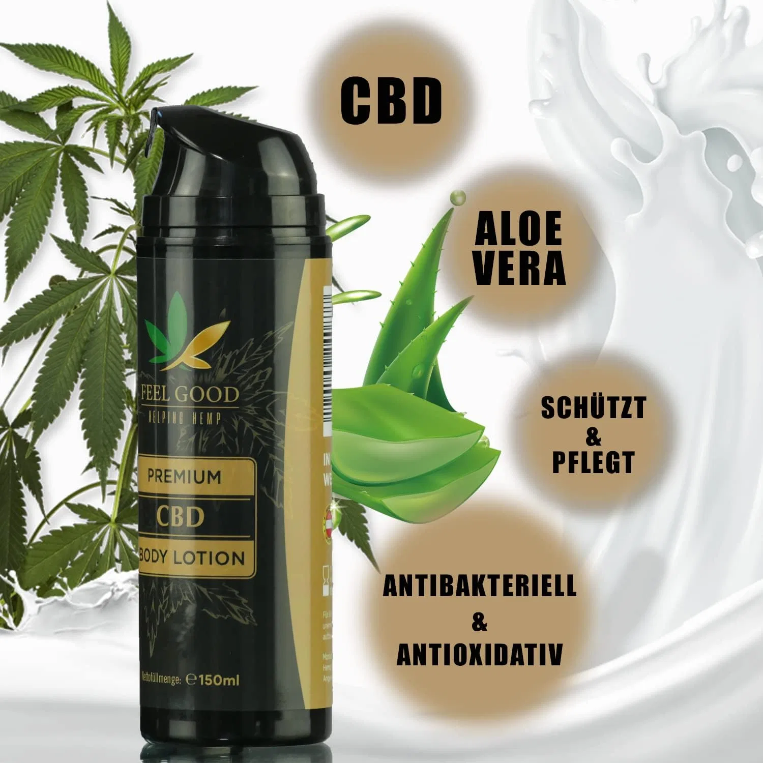 Лосьон для тела CBD Anti-Aging, Generisch, 200 мл — фото 2