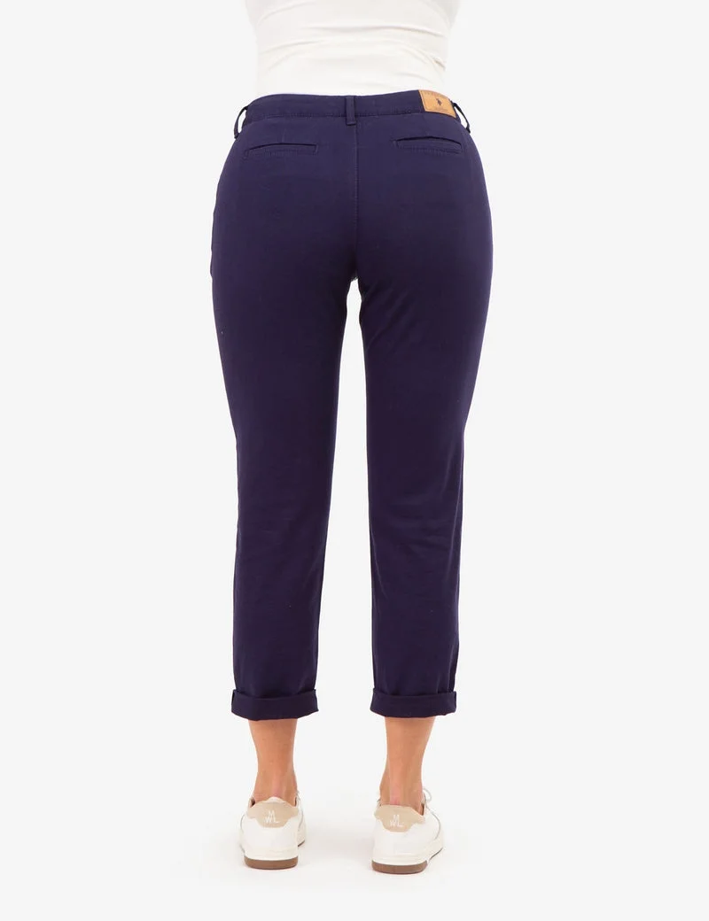 Женские брюки U.S. Polo Assn. Straight Chino, темно-синий — фото 2