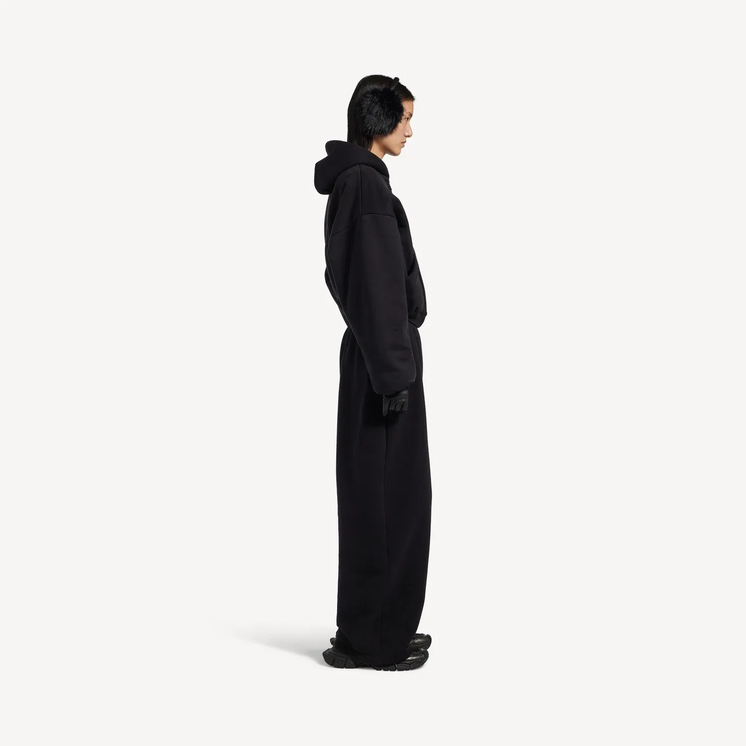 Женские спортивные брюки-бочки Balenciaga черного цвета, черный — фото 3