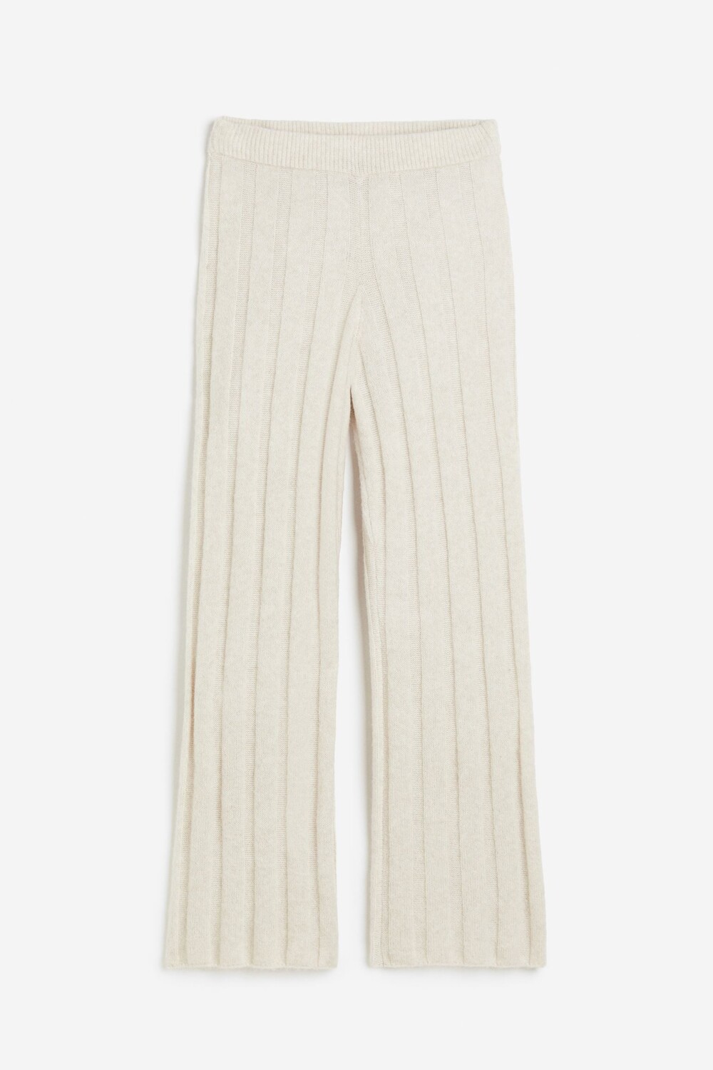 

Брюки H&M Ribbed Knit, светло-бежевый