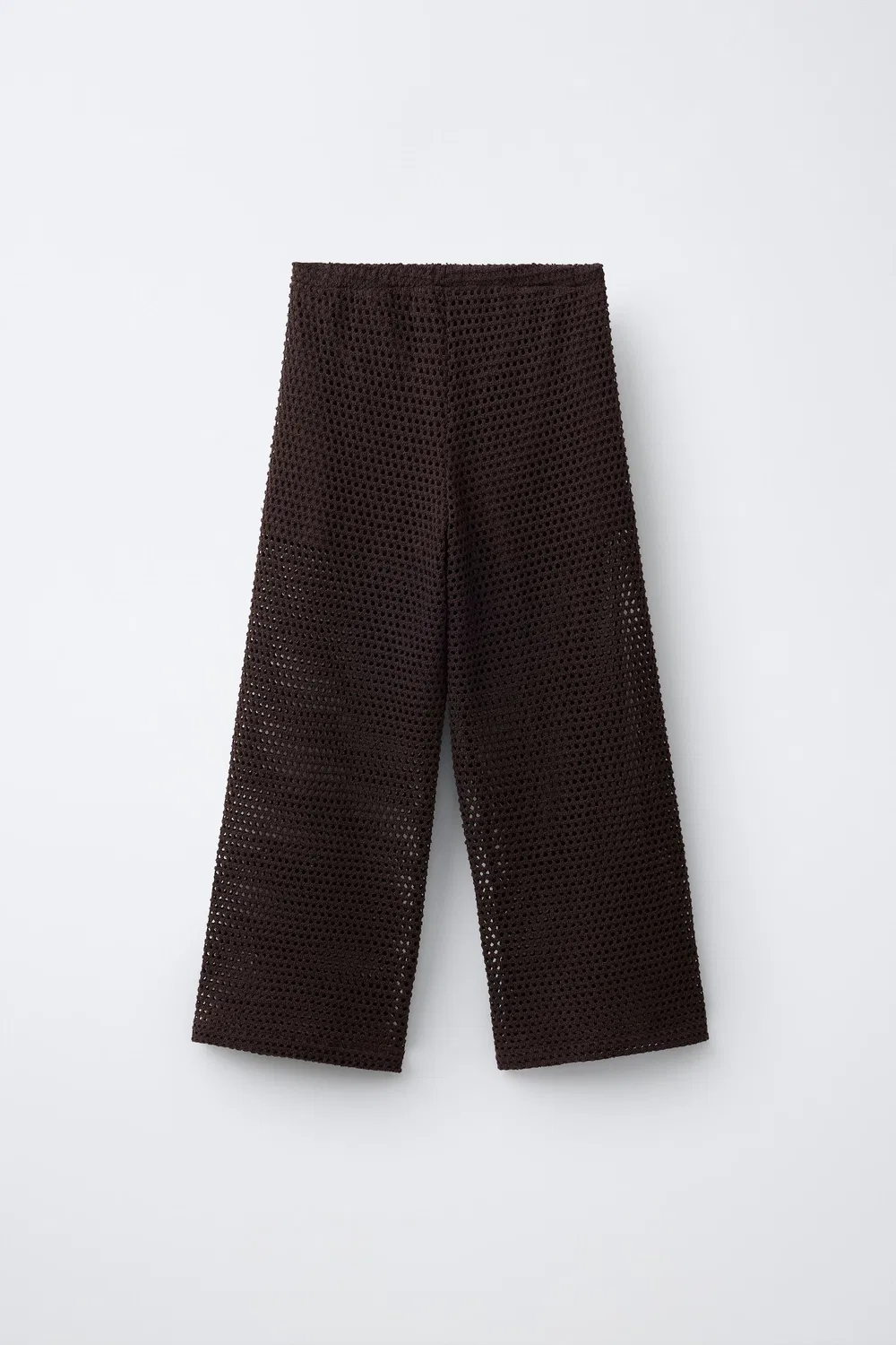 ШИРОКИЕ ВЯЗАНЫЕ КРЮЧКОМ БРЮКИ С ЦВЕТОЧНЫМ ПРИНТОМ ZARA, Brown — фото 2