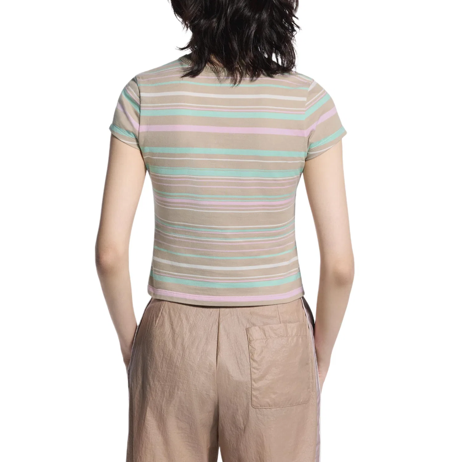 Женская футболка с принтом Henry Collar Moderate Nipped In Waist LOUIS VUITTON, Multicolor — фото 3
