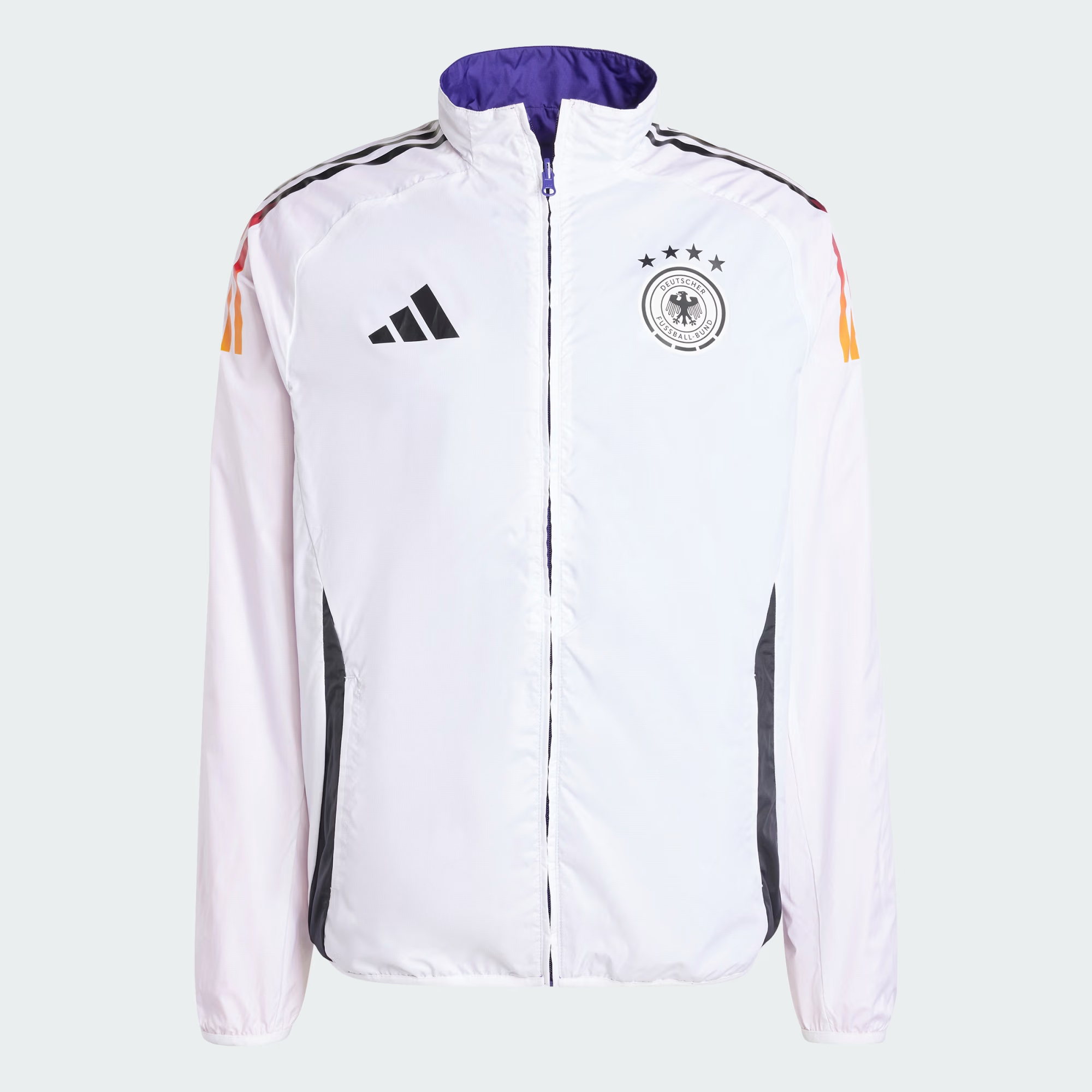 Куртка Adidas Germany Anthem, фиолетовый/фуксия/белый — фото 2