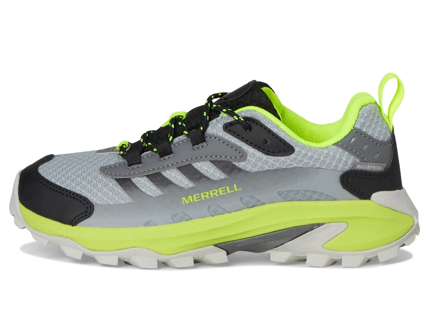 Детские водонепроницаемые ботинки для хайкинга Moab Speed 2 Low Waterproof Merrell, Grey Black Cedar — фото 4