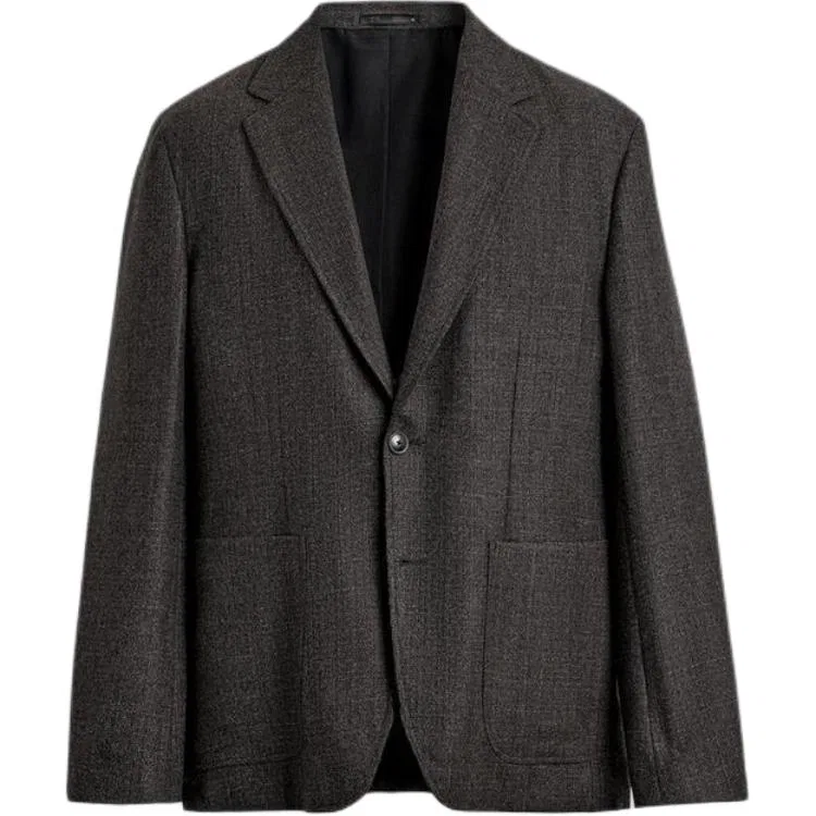 Мужской деловой костюм с умеренным воротником Dark Brown ZARA, Темно-коричневый