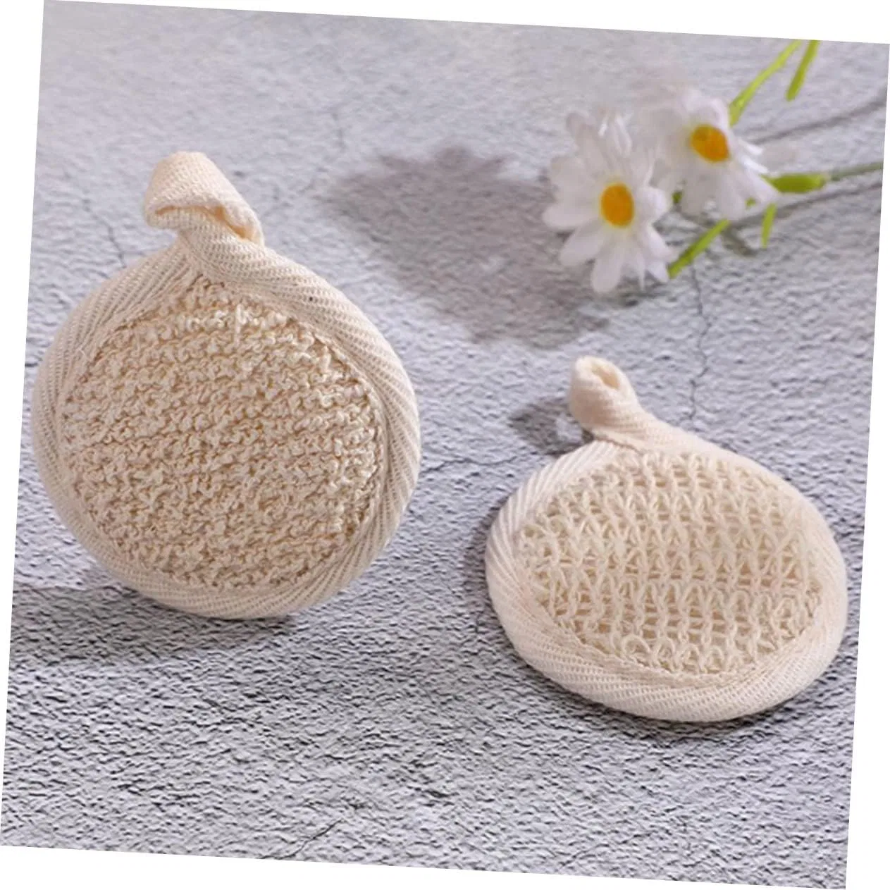 Мочалка для тела мягкая, 2 шт, MUCKLILY, Beige — фото 3