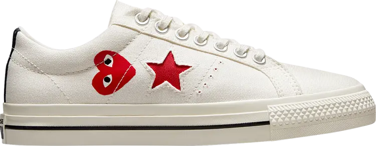 

Кроссовки Converse Comme des Garçons Play x One Star Cloud Dancer, кремовый, Бежевый, Кроссовки Converse Comme des Garçons Play x One Star Cloud Dancer, кремовый