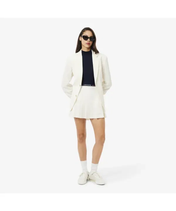 Свитер женский Lacoste 166, из мериносовой шерсти, классический крой, серый — фото 4