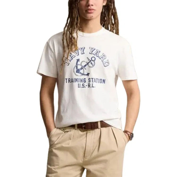 Мужская футболка классическая с коротким рукавом Polo Ralph Lauren, White — фото 4