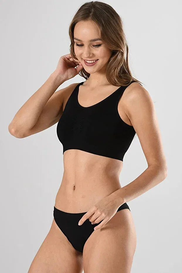 Детское боди для девочек с толстыми бретелями Miss fit 11027 thick strap bustier with pads Generic Brands, Black