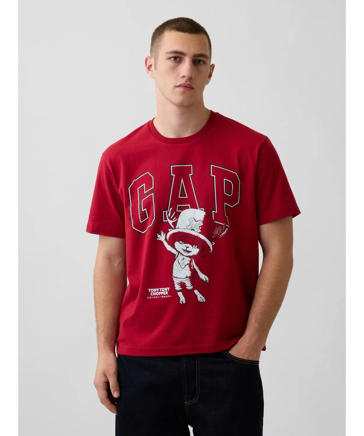Мужская футболка с принтом ONE PIECE GAP, Red