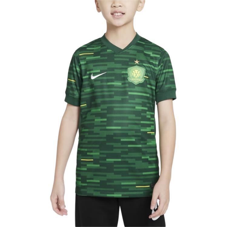 Nike Футболка Dri Fit Pine Green/Canyon Green/White для подростков — фото 3