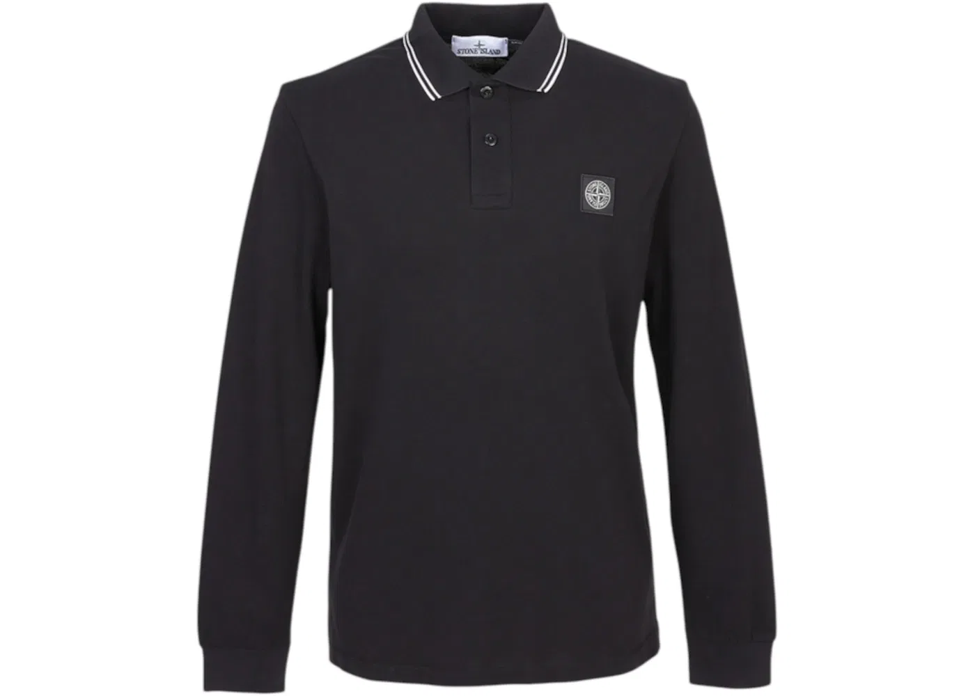 Мужская футболка с воротником Stone Island, Black