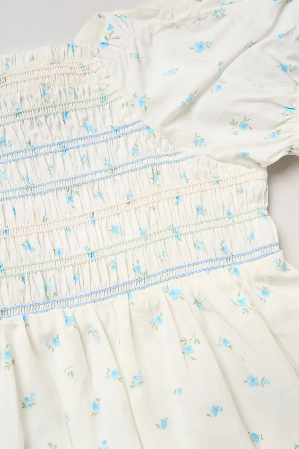 Платье с принтом Ditsy Smocked Embroidery Miss, Cream — фото 3