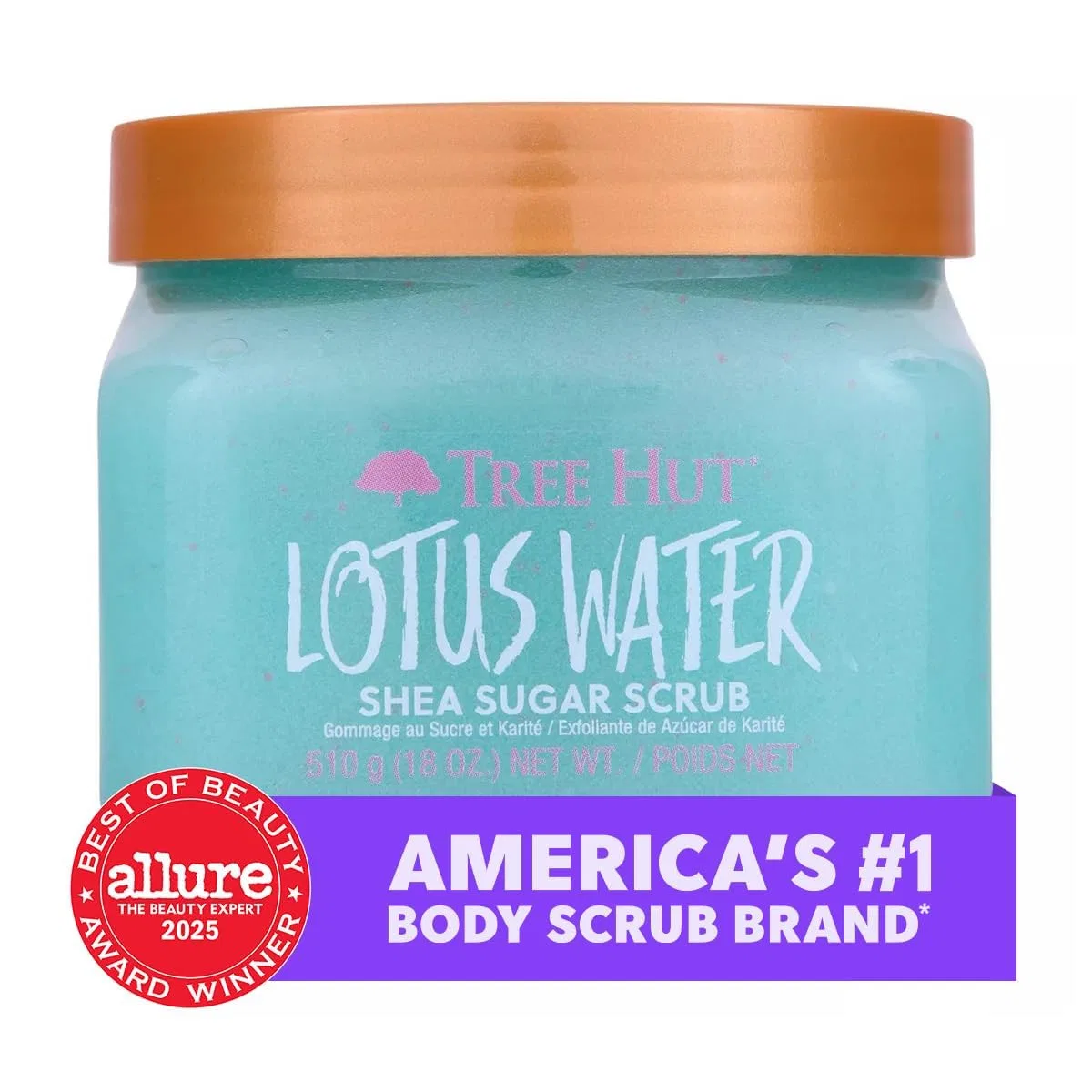 Скраб для тела Tree Hut Lotus Water Shea Sugar Body Scrub, 532 мл, Lotus water with orange, peonies and musk — фото 3