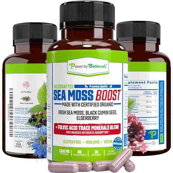 

Органический усилитель морского мха By Naturals Sea Moss Boost, 60 капсул