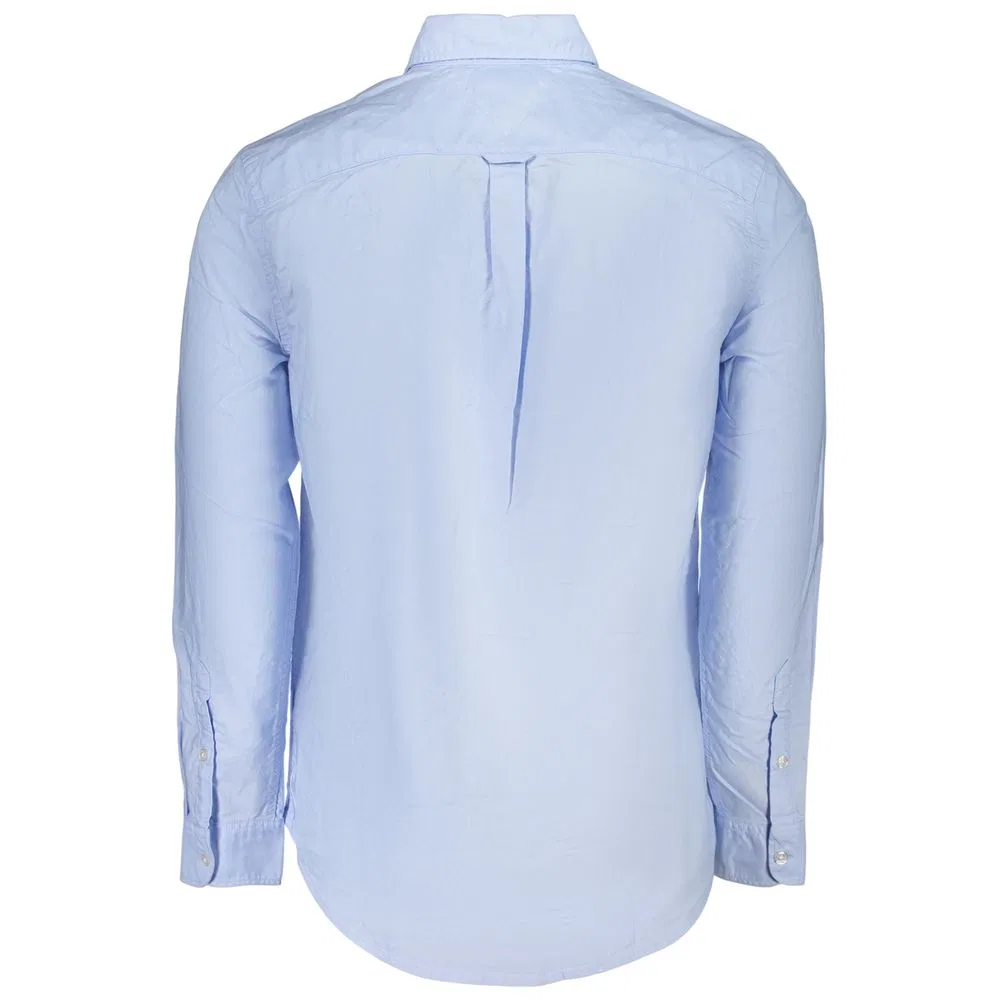Мужская рубашка с длинным рукавом на пуговицах Azzurro Cotton Tommy Hilfiger, Blue — фото 2