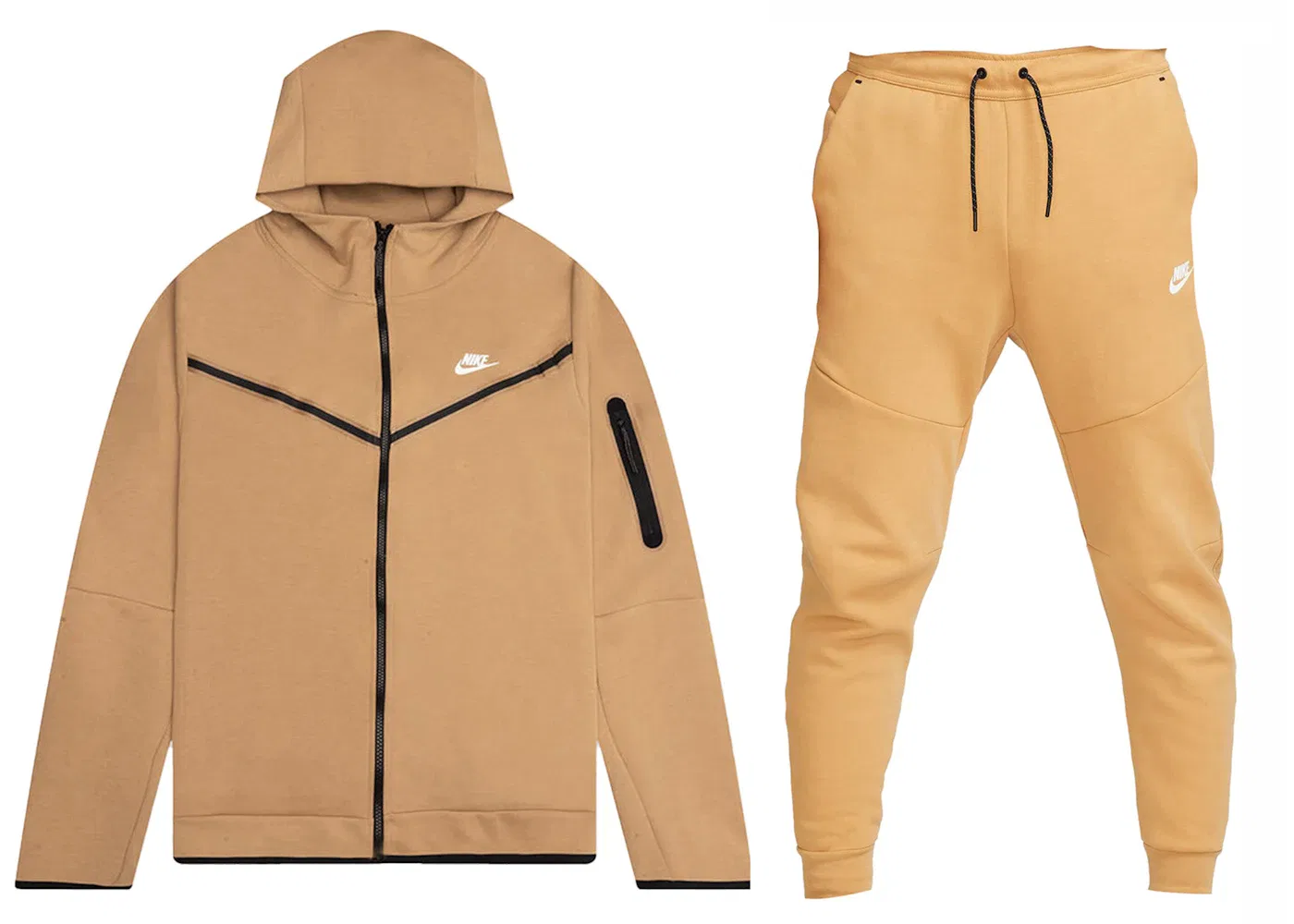 Мужской комплект из худи и джоггеров Nike Sportswear Tech Fleece, Elemental Gold/Sail