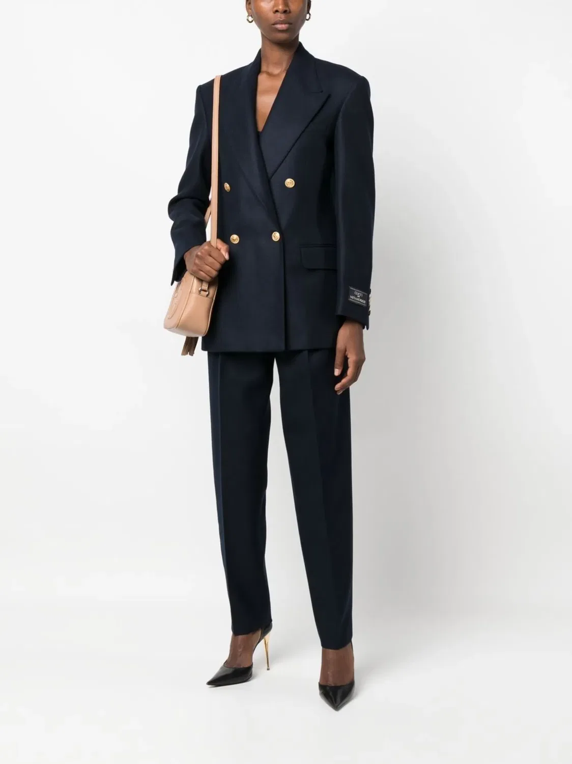 Брюки классического кроя из кашемира Gucci, синий — фото 4