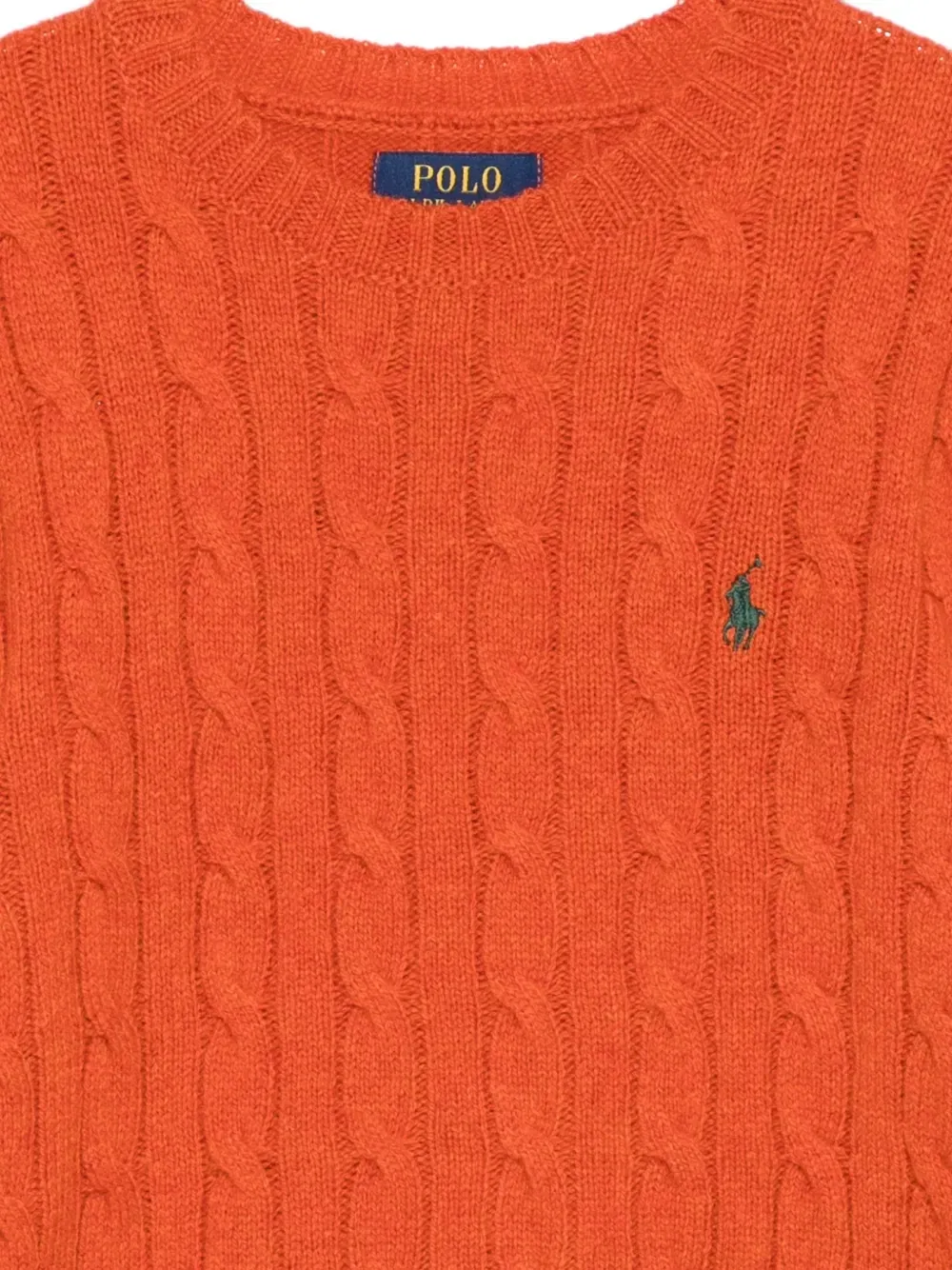 Свитер с вышитым логотипом Polo Ralph Lauren Kids, оранжевый — фото 3
