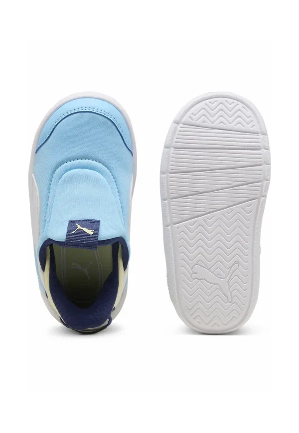 Кроссовки беговые Courtflex v3 sliptech, Puma, Vibrant Blue, White, Apple Spritz, белый — фото 3