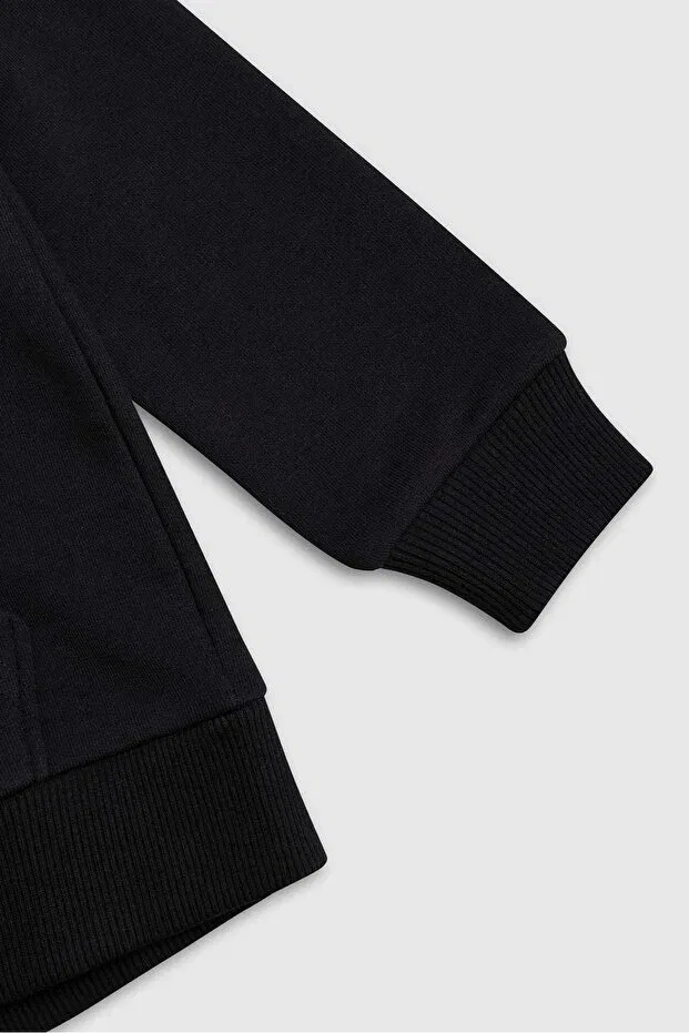 Детский кардиган с длинным рукавом для мальчиков Benetton, Black — фото 4