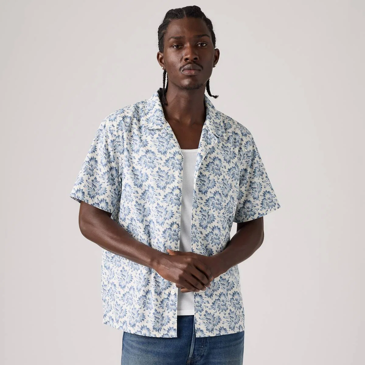 Стандартная походная рубашка «Закат» Levi's, Micah Abstract Floral Moonlight Blue - Blue