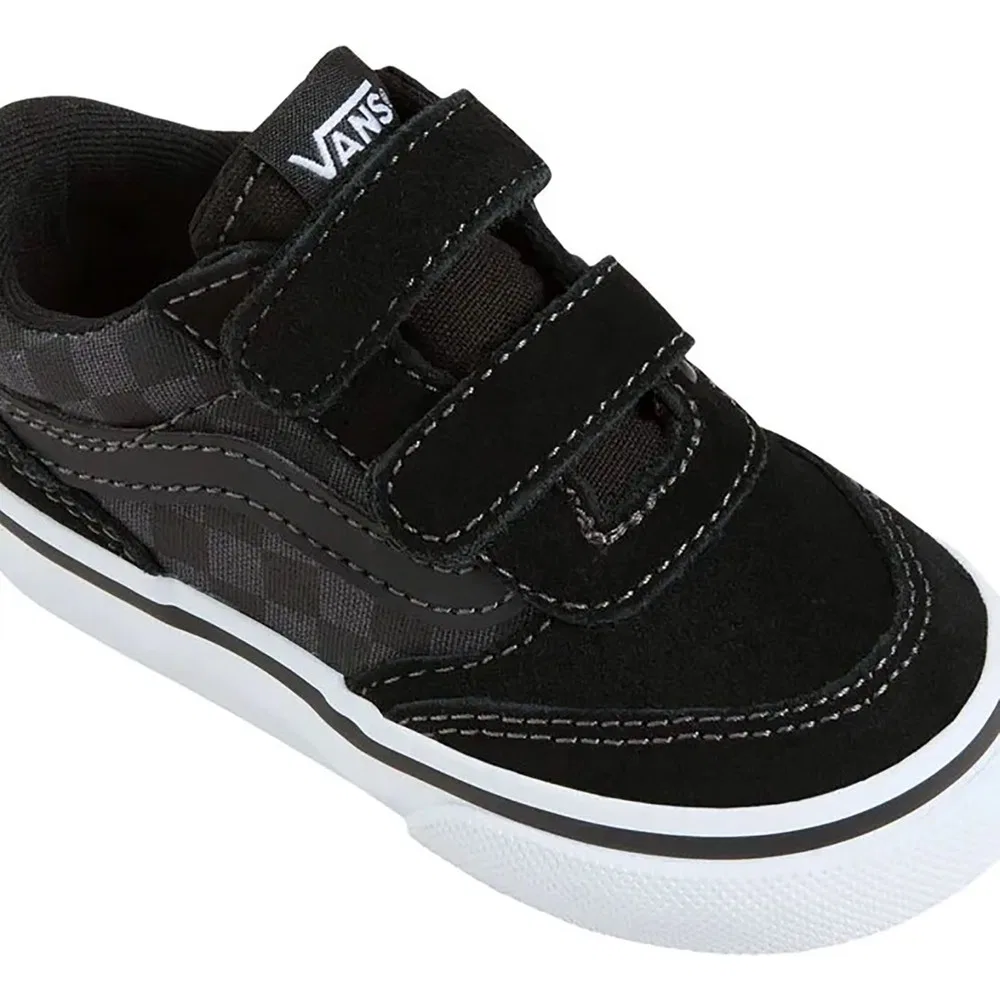 Детские кроссовки для мальчиков с застежкой на липучке Brooklyn Ls V Vans, Black — фото 4