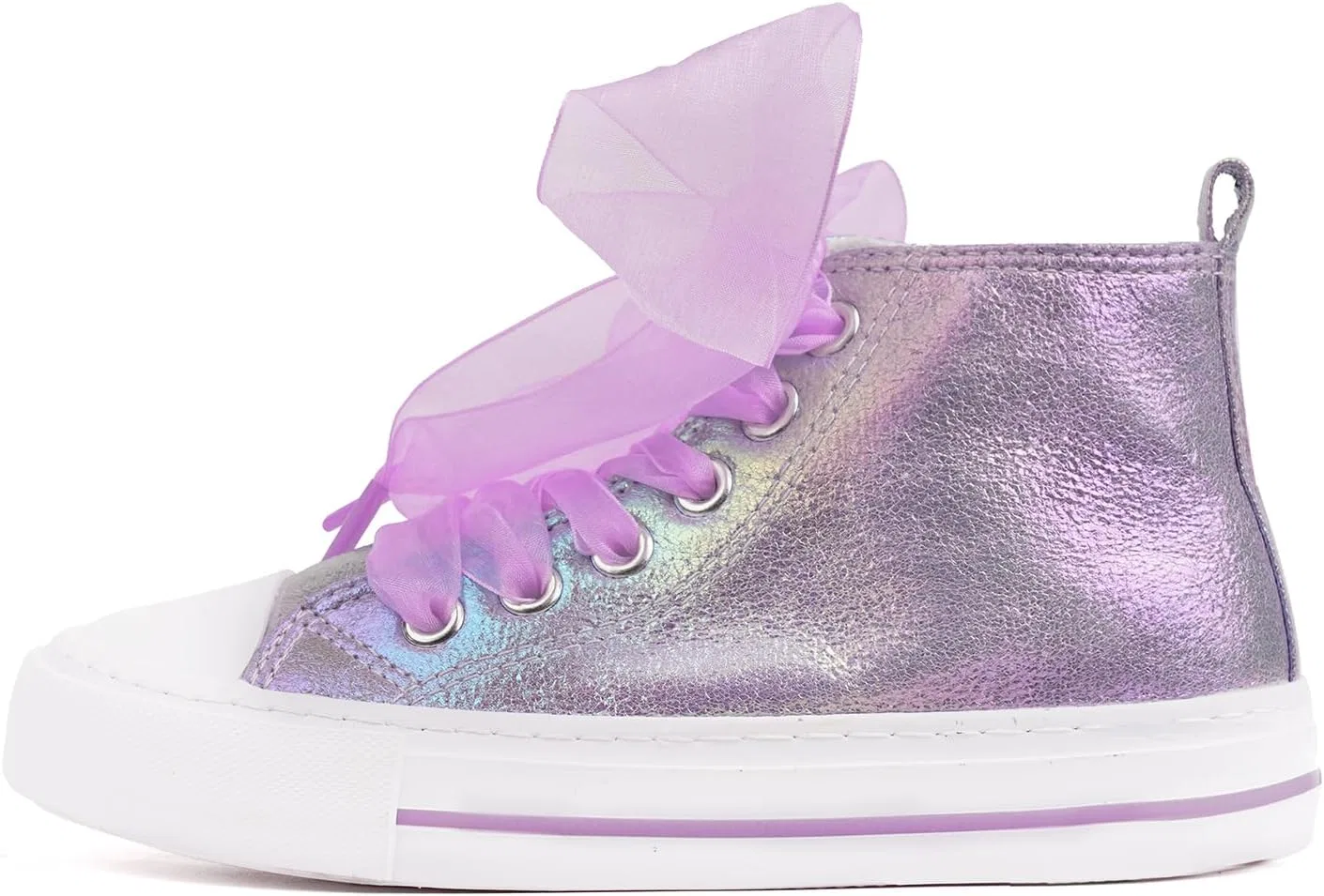 Детские кроссовки для девочек с блестками HugRain, High Top Purple