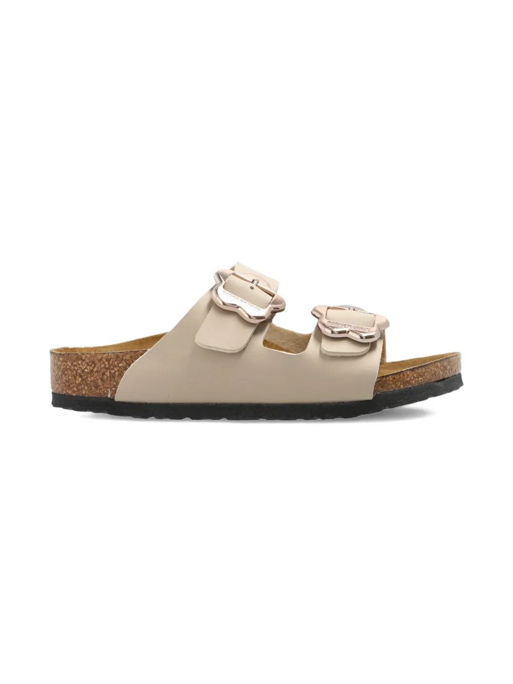 Босоножки с пряжкой-цветком Birkenstock Kids, нейтральный — фото 2