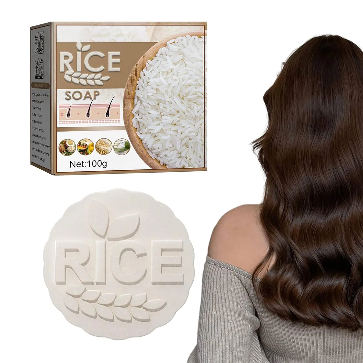 Шампунь-мыло Haarseife Shampoo Bar, 1 шт Generisch
