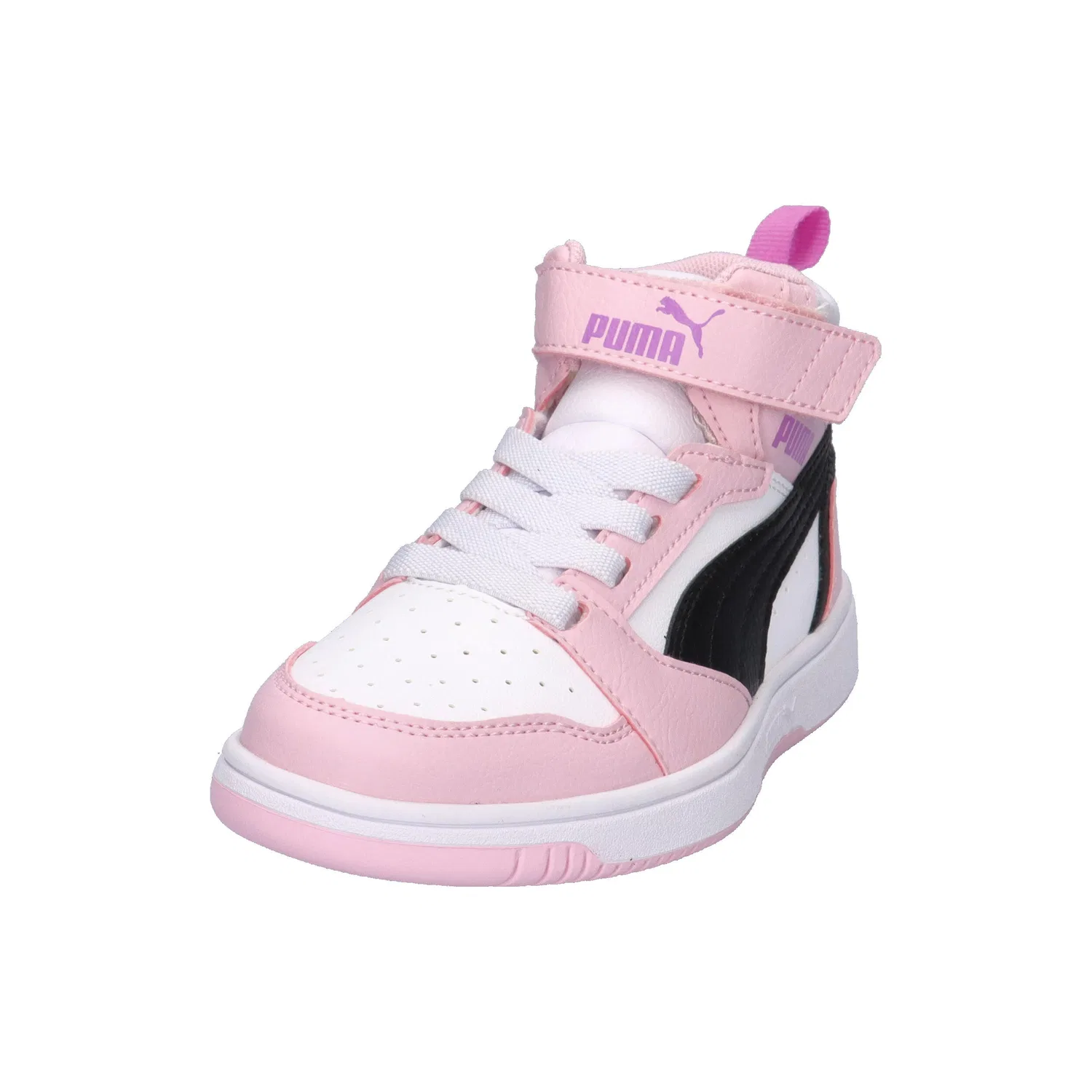 Детские кроссовки с высоким верхом Rebound V6 Mid AC+ PS Puma, Rosa Weiss — фото 4