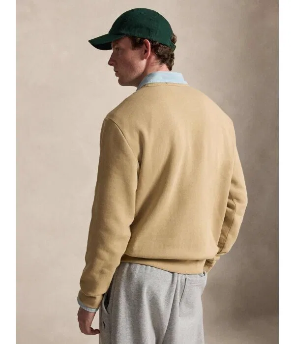 Мужской пуловер с круглым вырезом Polo Ralph Lauren, бежевый — фото 3