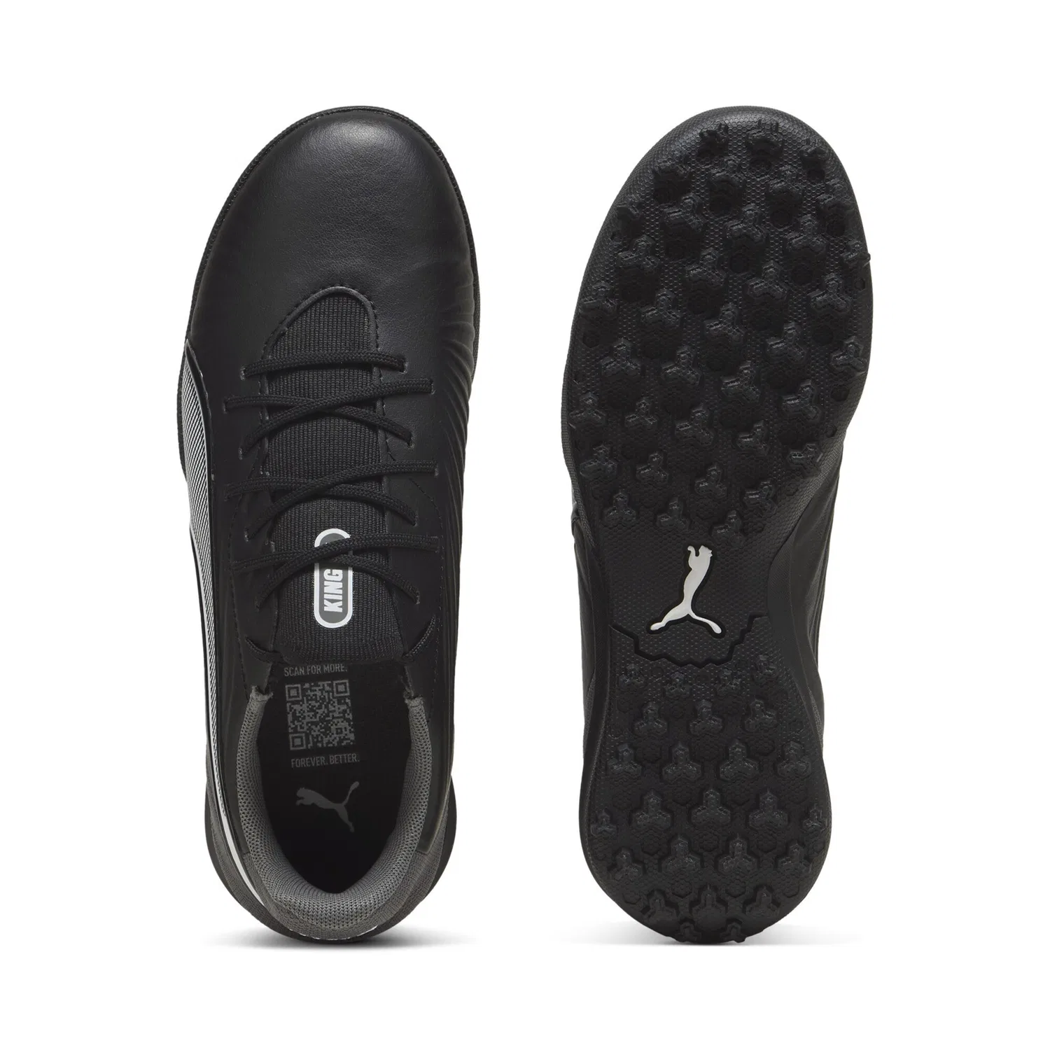 Детские футбольные бутсы с высоким дизайном PUMA, Black White Cool Dark Gray — фото 4