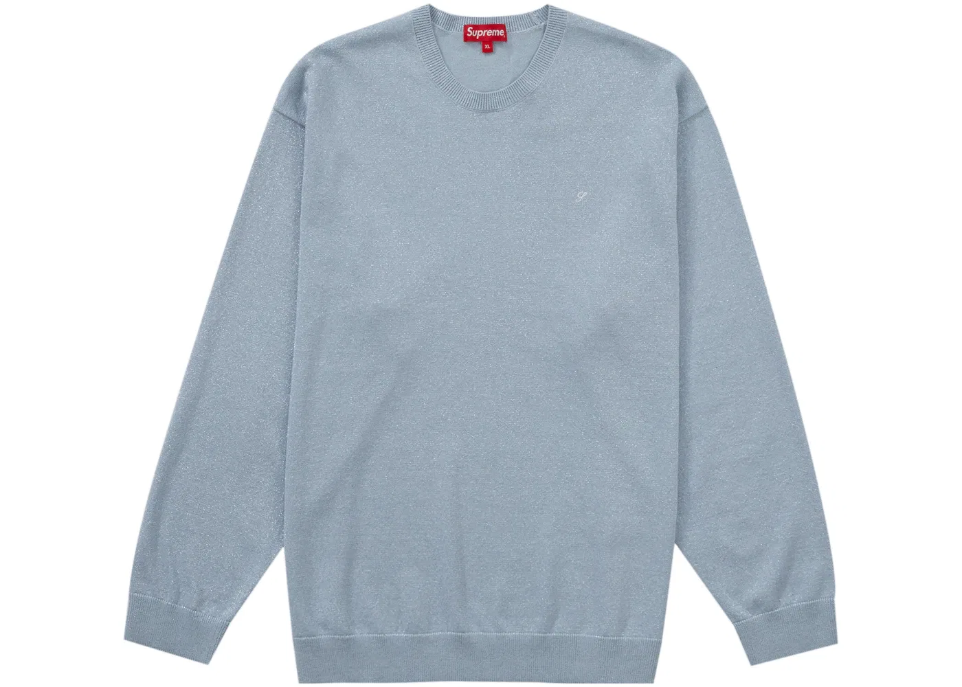 Мужская футболка Supreme Metallic L/S Top, Light Slate