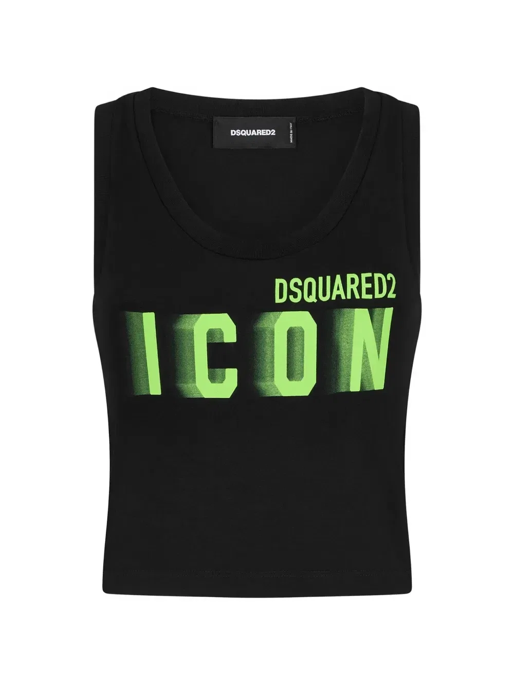 Короткий жилет с логотипом Icon Dsquared2, черный