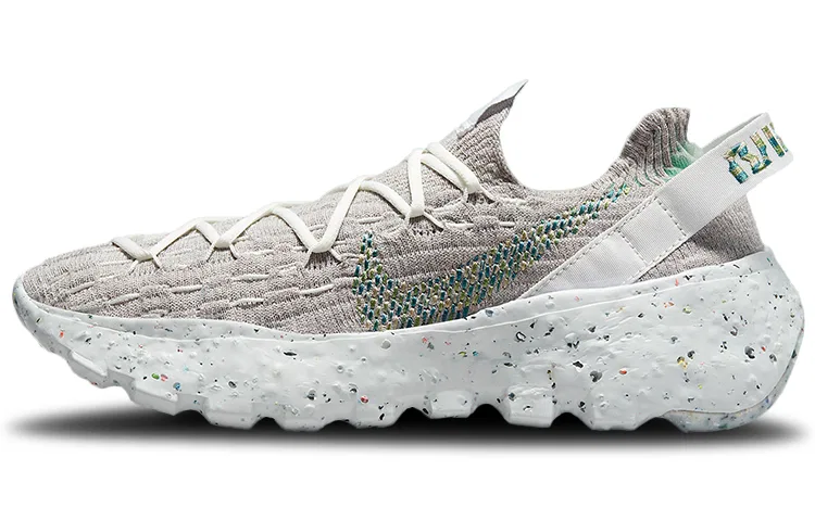Женские кроссовки из переработанных материалов Space Hippie 04 Photon Dust Mean Green Nike, Photon Dust/Mean Green