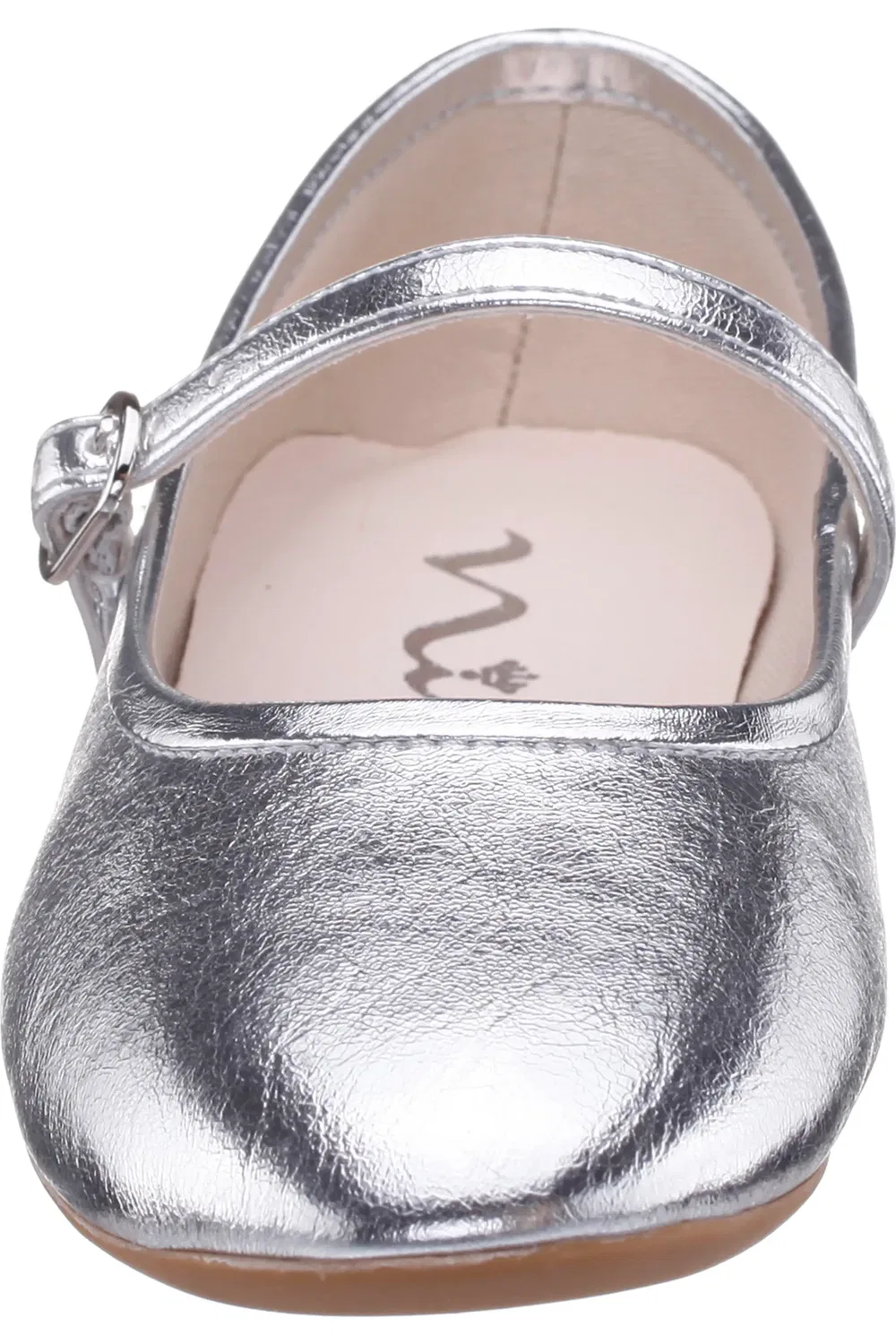 Детские туфли Мэри Джейн на плоской подошве Nina, Silver Metallic — фото 4