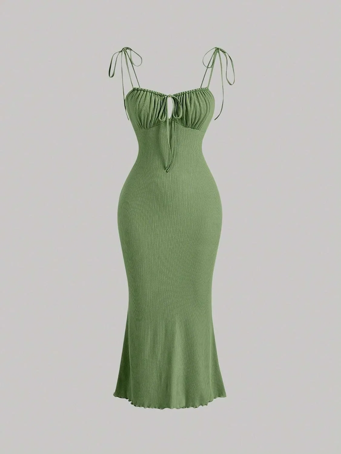 Женское ками-платье с завязкой спереди Slimming Fit, Lime Green — фото 3