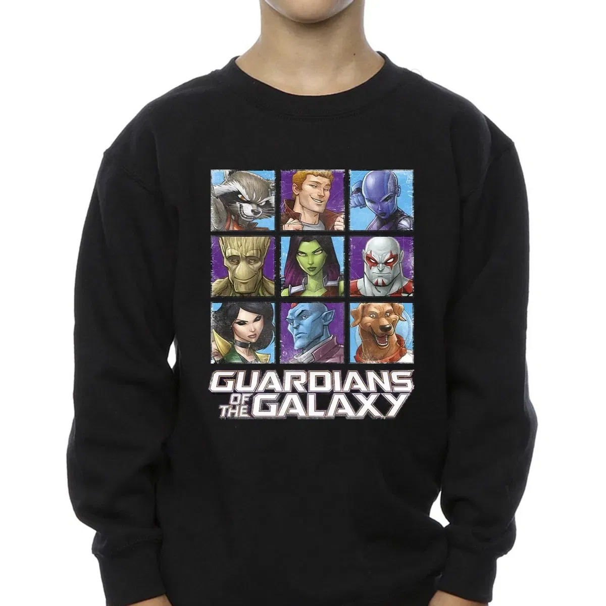 Свитшот с принтом Character Squares Guardians Of The Galaxy, Black — фото 3